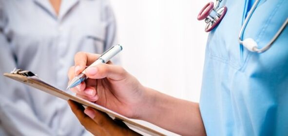 The doctor prescribes treatment for lower back pain.