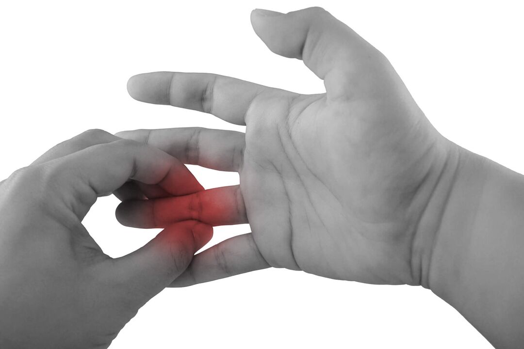 swelling in the finger joints as a cause of pain